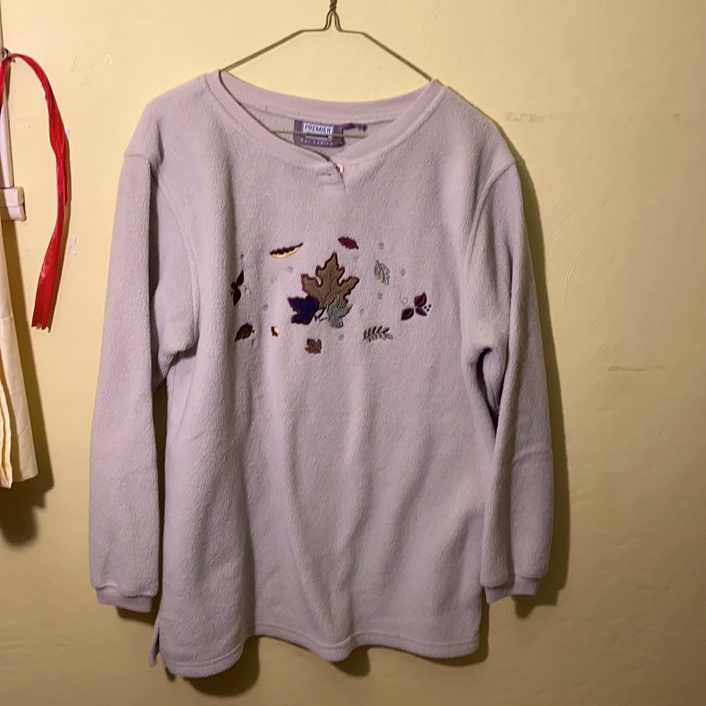 Fuzzy fall crewneck